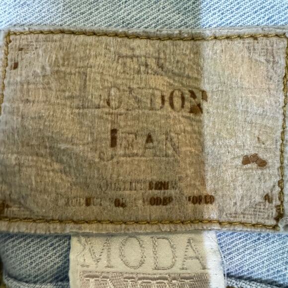 The London Jean MODA INT’L Vintage Denim Jacket Large Light Wash Oversized - Picture 7 of 9